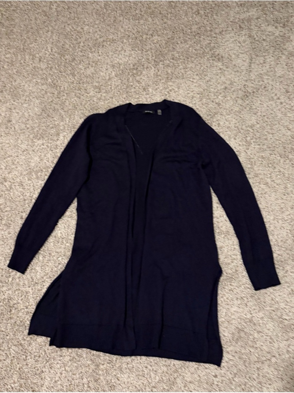 Verve Ami Black Open-Front Long Cardigan